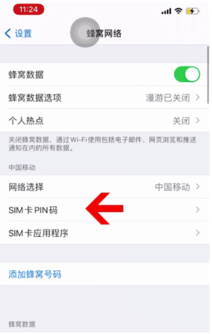 泽普苹果14维修网分享如何给iPhone14的SIM卡设置密码 