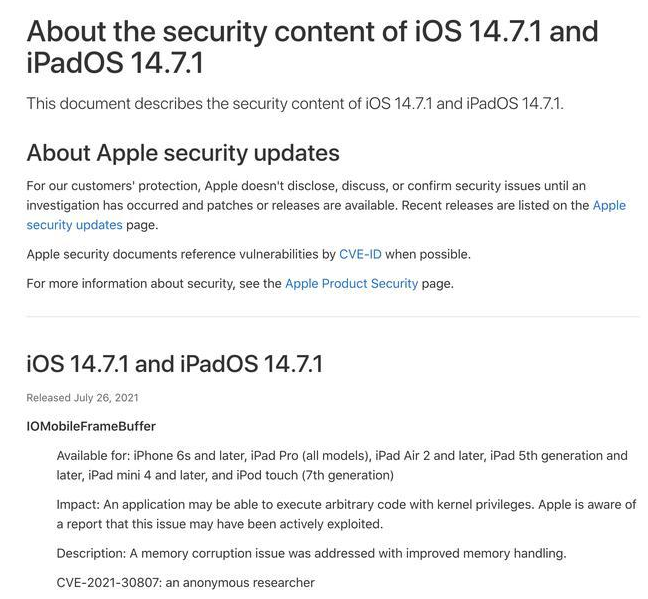 泽普苹果手机维修分享iOS 14.7.1 正式版更新内容及升级方法 
